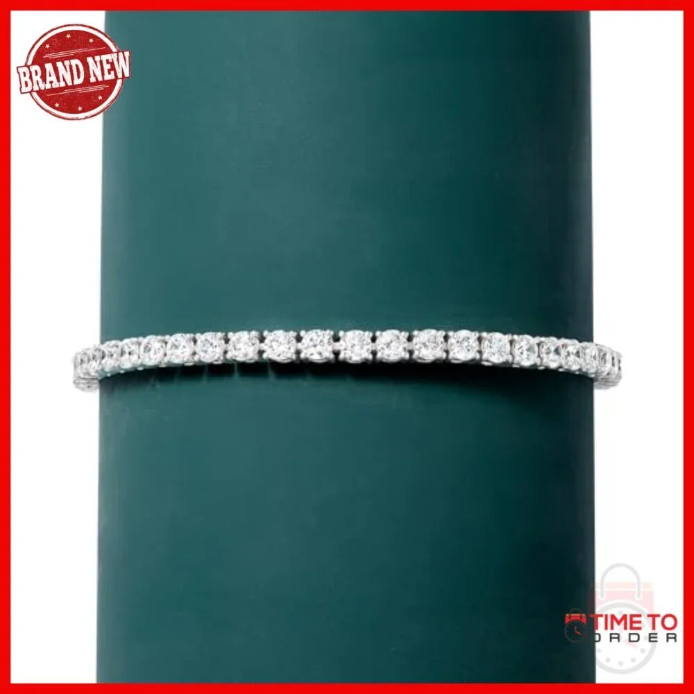 Sterling Silver CZ Tennis Bracelet 5.5ct 8 Inch Fine Jewelry